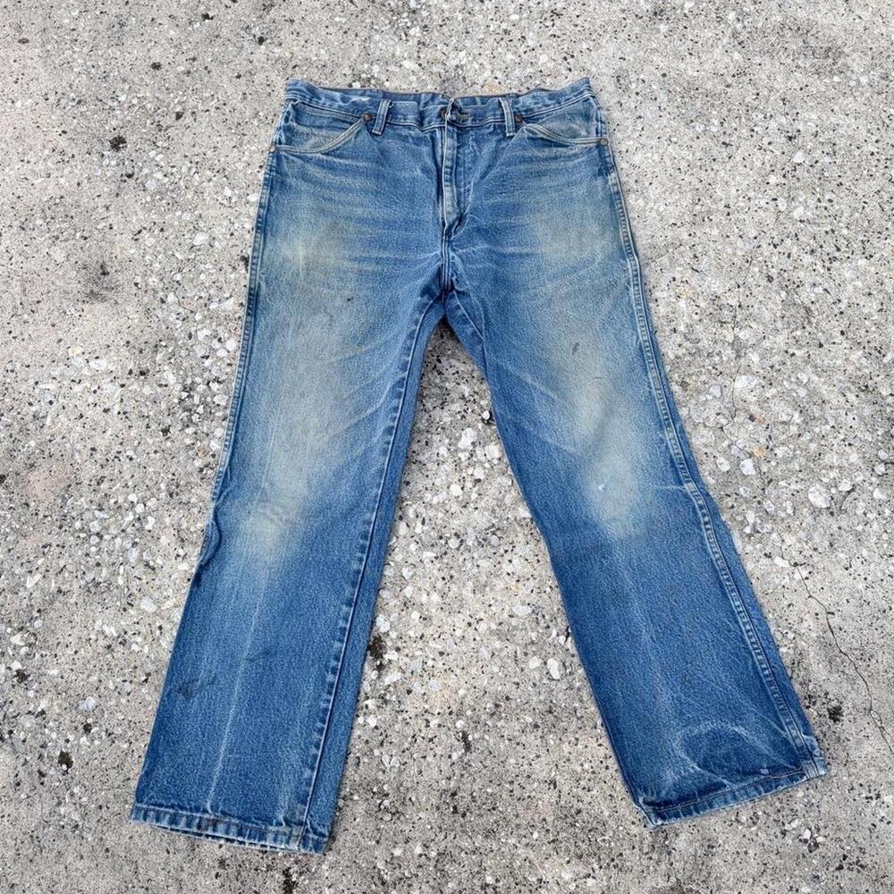 Vintage Light Wash Straight Leg Denim Jeans